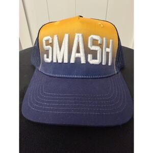 Nashville Predators Nash Collection SMASH Trucker Hat in gold and navy NWOT